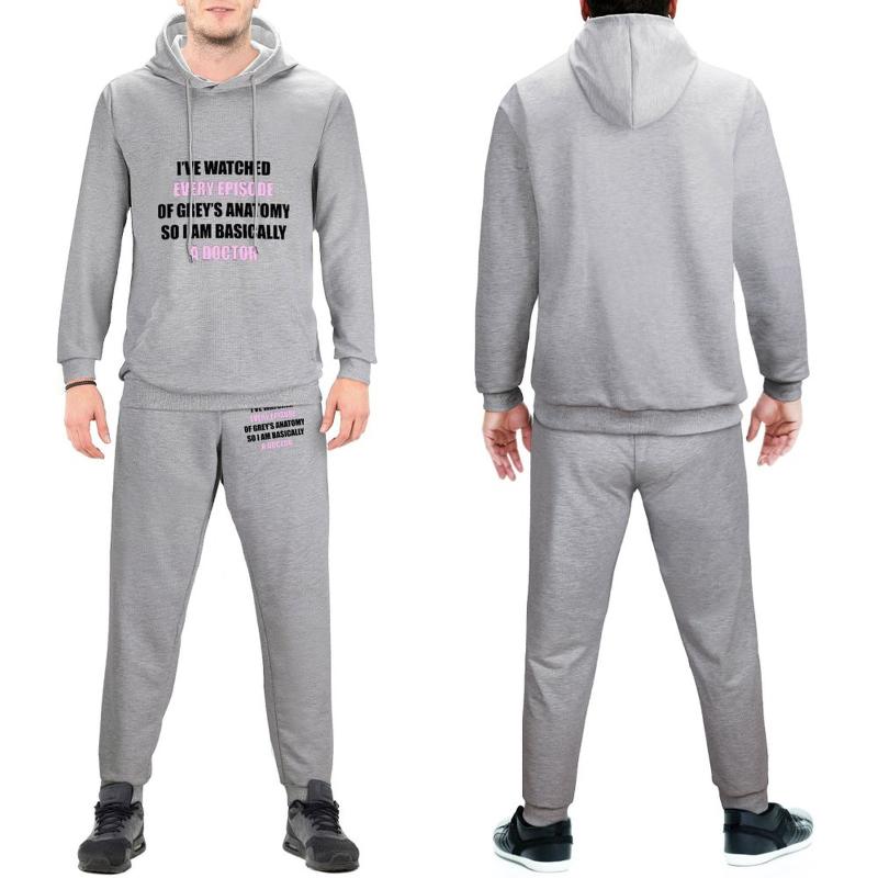 

Men's Tracksuits Grays Anatomy Tracksuit Set I Have Watched Every Episode Of Greys Men Sweatsuits Hip Hop Sweatpants And Hoodie Autumn, Gray