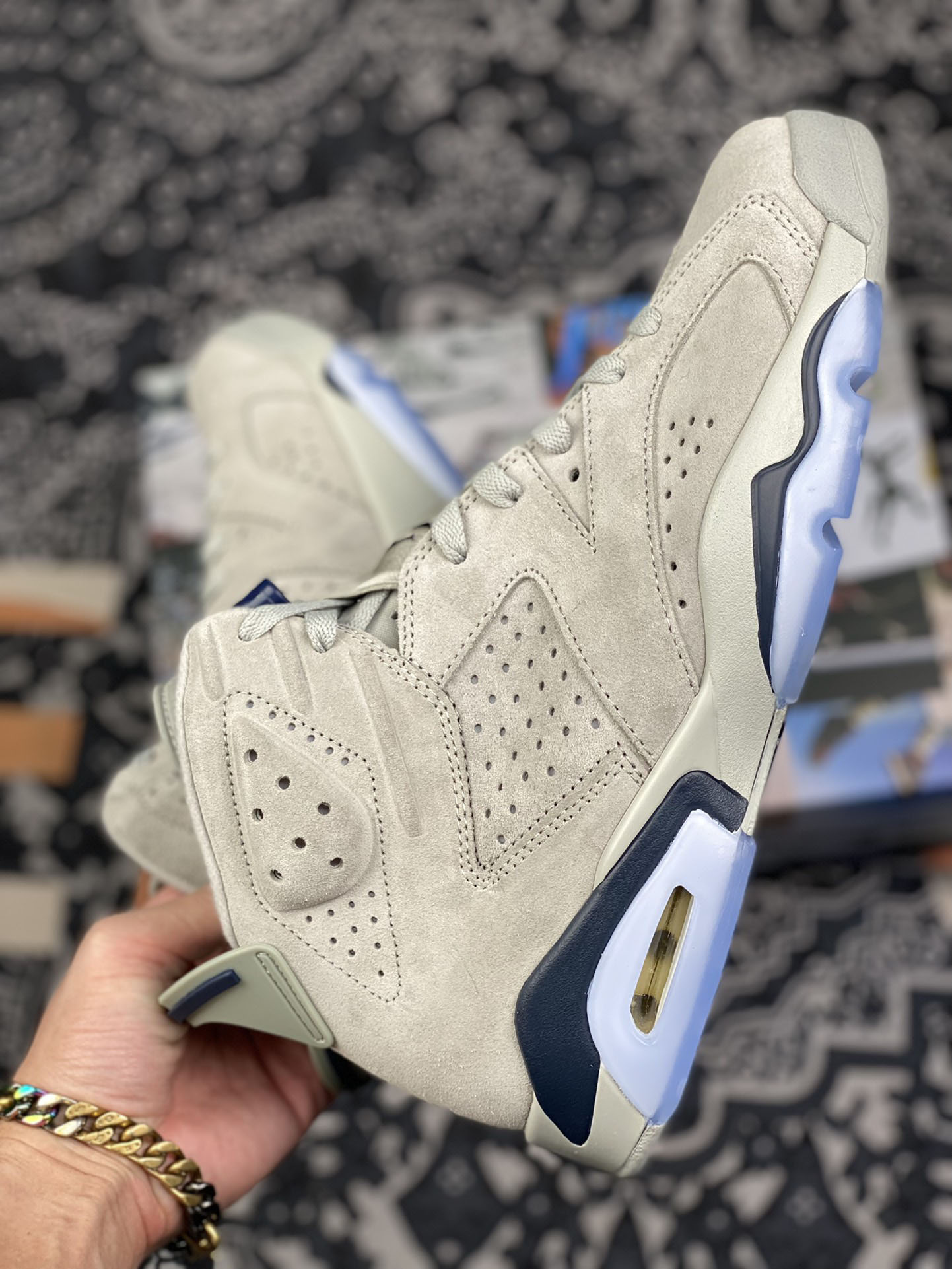 

Newest Authentic 6 Georgetown Basketball Shoes Magnet College Navy 3M Reflective Red Oreo Sneakers 6S Metallic Silver Retro Athletic Men Sports shoes With Box, Customize