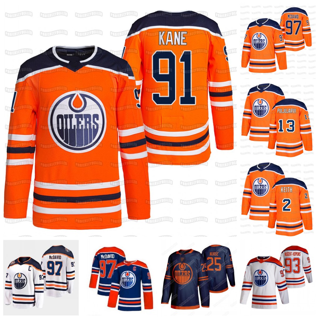 

97 Connor McDavid 2022 Jersey Evander Kane Darnell Nurse Cody Ceci Evan Bouchard Leon Draisaitl Ryan Nugent-Hopkins Jesse Puljujarvi, 2021 reverse retro mens s-xxxl