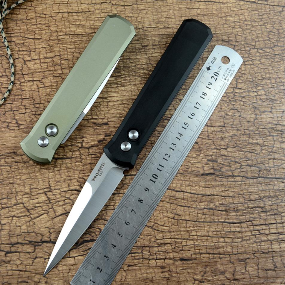 

Protech Automatic Knife GODFATHER 920 Auto Tactical Survival Folding Pocket Knife 154CM blade T6061 Aluminum Handle Gift Outdoor E222M
