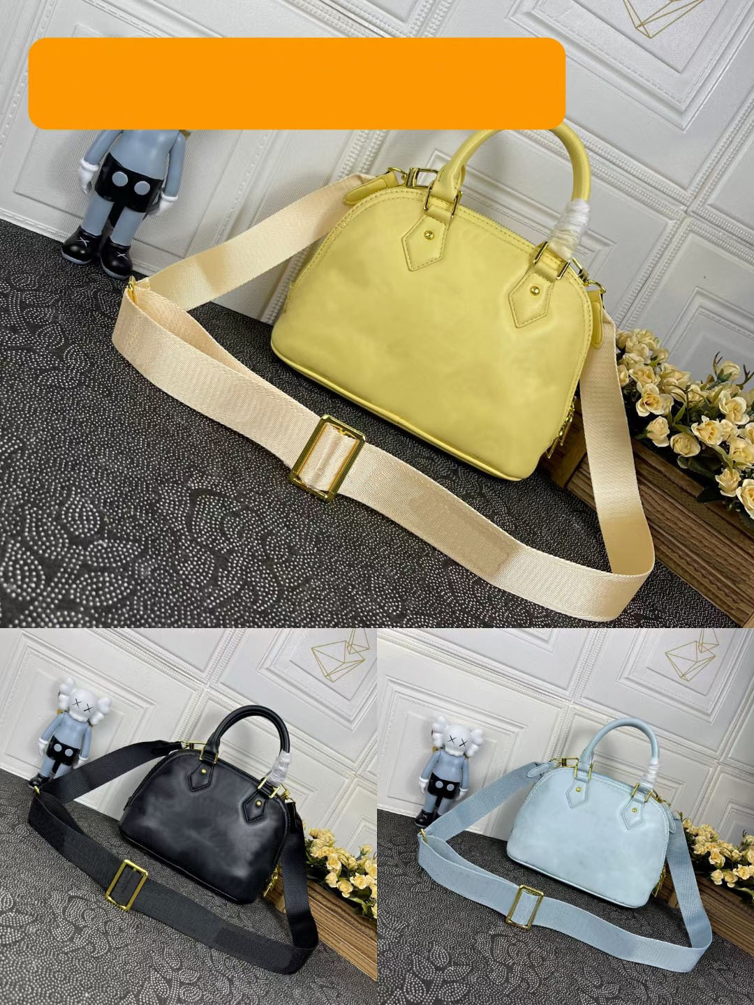 

Classic designer women's handbag brand luxury crescent shoulder bag multicolor fashion letters high-quality portable shoulder AAAAHH59793, 59793/yellow