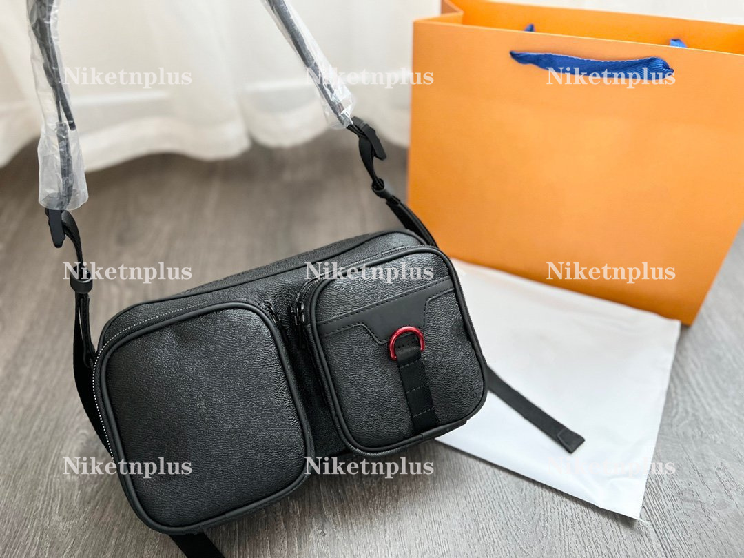 

Sporty Utility CrossBody large capacity Alphabet Print Black Designer Chain Camera Bags Multiple Zipped Pockets Luxurys Mini Leather Shoulder Bag, 01