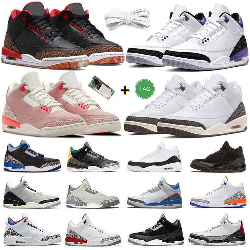 

Jumpman 3 3s Og Mens Retro Basketball Shoes Jorden Dark Iris Cardinal Red Kumquat Neapolitan Muslin Desert Elephant Rust Pink Black Cat Men Women, Color#29