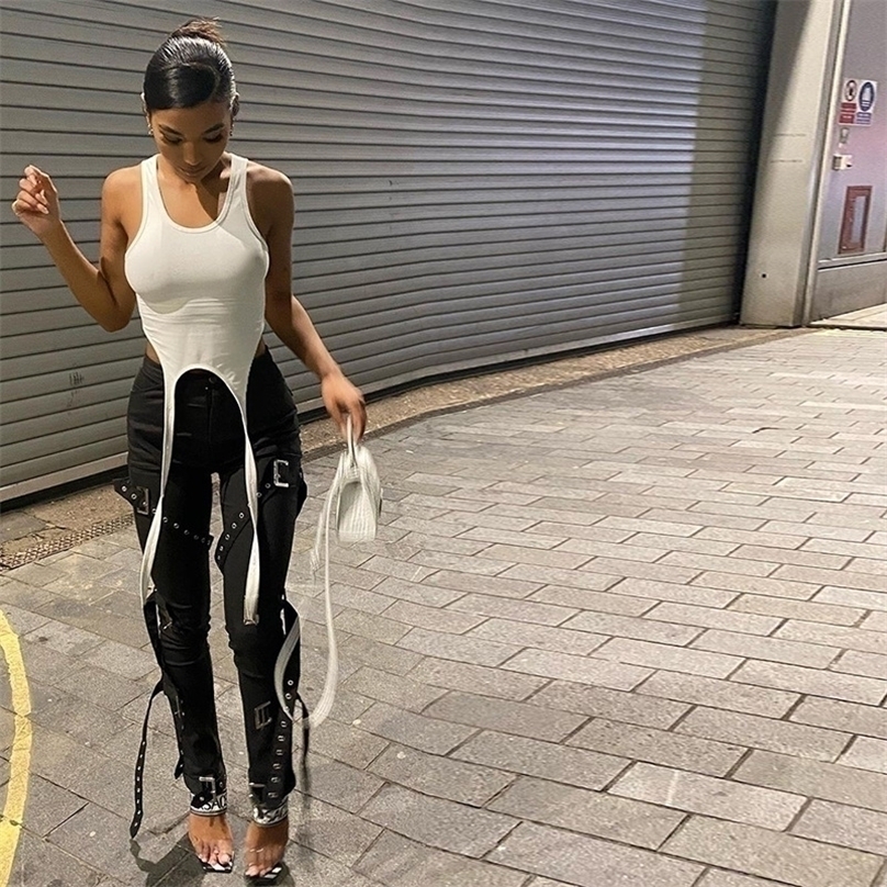 

Combhasaki Casual Women Summer Tank Top Adults Sleeveless Solid Color U-shaped Neck Camisole with Straps Tops 220318, Black