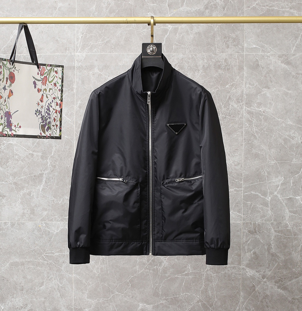 

Spring and Autumn new brand mens designer jacket fashion baseball collar black short jacket high quality windproof material luxury zipper jackets