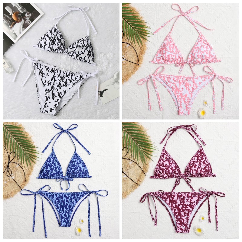 

Womens Swimwear Sexy Beach Summer Split Swimsuit Fashion Letter Printed Strappy Siamese Style Women' fashion Swimwear DM8500, Extra shipping postage/no ship