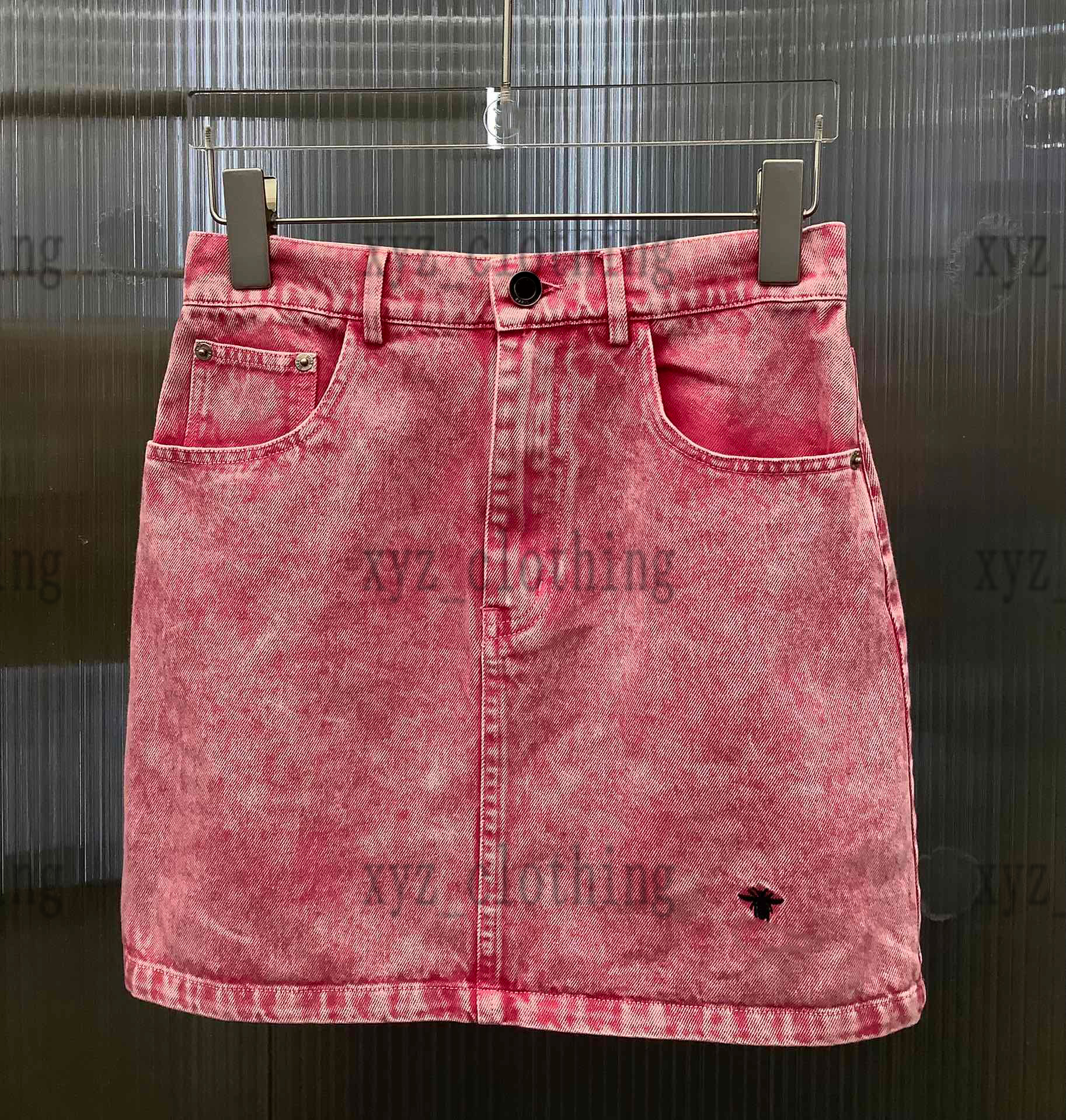 high-end dresses brand designer womens half cd dress 22ss summer jeans cool half skirts pink color girls dr skirt