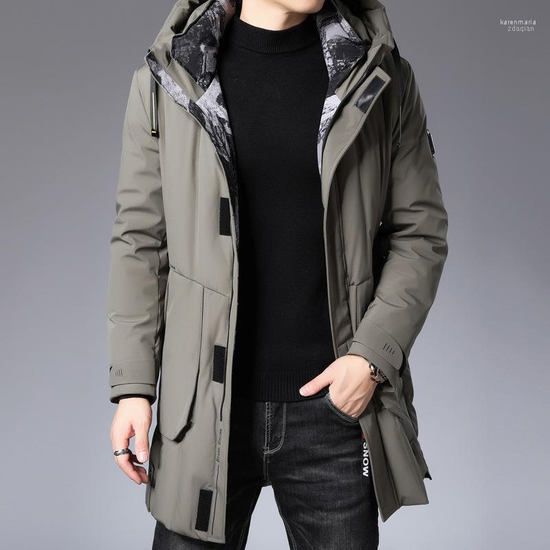 

Men's Down & Parkas Jacket Clothing 2022 Winter Korean Version Of Hooded Leisure Middle And Long One Kare22, See chart