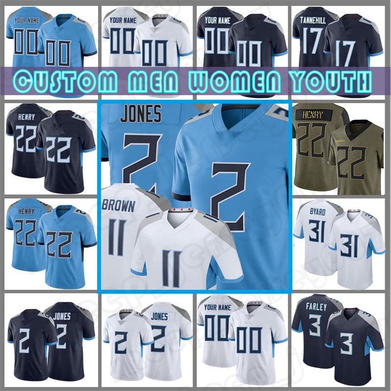 

22 Derrick Henry 2 Robert Woods Football Treylon Burks Jerseys Malik Willis Ryan Tannehill Jeffery Simmons Kevin Byard Taylor Lewan Rashaan Evans, Custom men(t t)