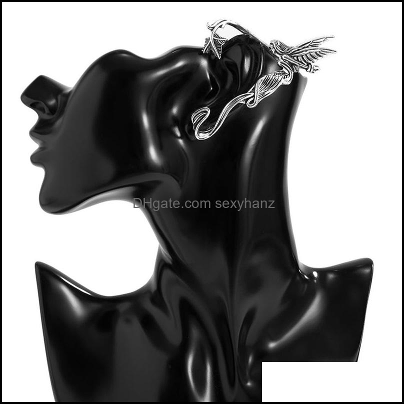 

Stud Earrings Jewelry Simple Retro Alloy Demon Angel Earring Stereo Contour Ear Clip Sweet Halloween Elf Wing Women Drop Delivery 2021 7I