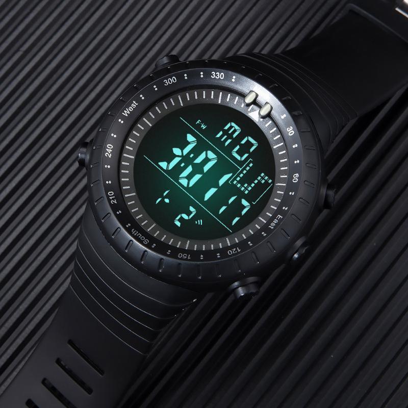 

Wristwatches HEZHUKEJI Men Watches Sports Time Watch Alarm Chrono Digital Man Clock Relogio Masculino, Black