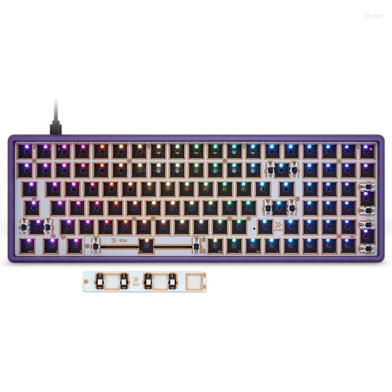

Keyboard Mouse Combos GK96X/GK96XS Drum CNC Bluetooth 5.1 Swappable Kit With RGB Backlit Type-C Interface Fully ProgrammableKeyboard CombosK