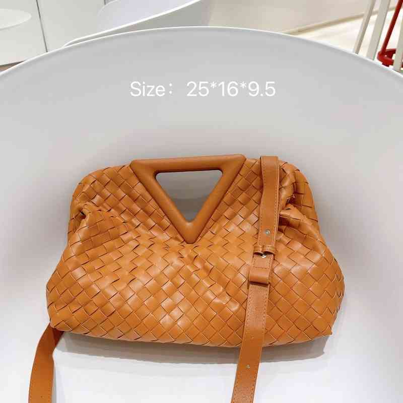 

Bottegass's Handbags Venetas's Designer 2022 Korean Female Net Red Fashion Soft Leather Woven Cloud Bag Portable One Shoulder Messenger Tide, Black