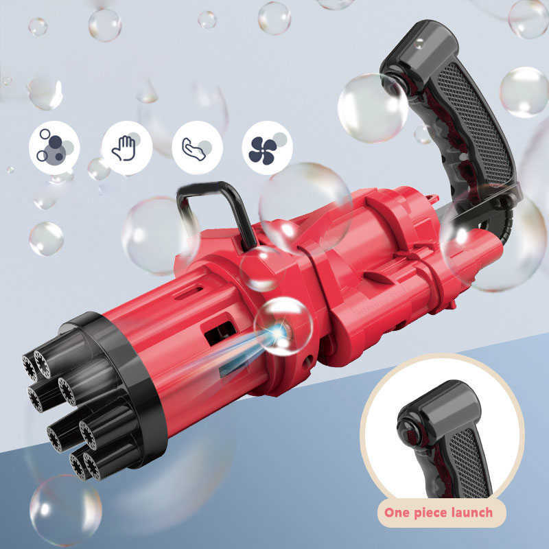 

Kids Automatic Gatling Bubble Gun Toys Summer Soap Water Bubble Machine 2-in-1 Electric BubbleMachine For Children Gift Toy