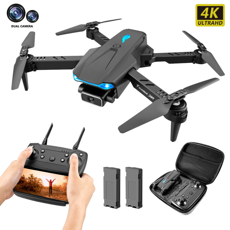 

S89 folding Intelligent Uav 4k high-definition aerial photography dual-camera quad-rotor air pressure fixed altitude remote control aircraft, Multi