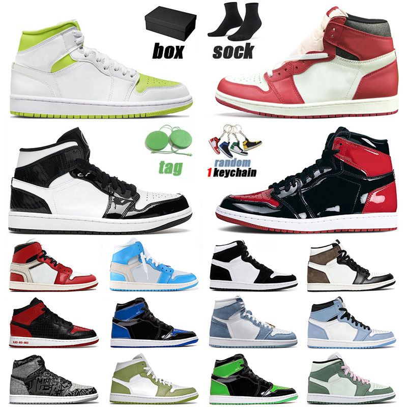 

Top Quality Jumpman 1 1s Designer Basketball shoes For Mens Womens Chicago Reimagined High White Lime Denim Mid Carbon Fiber Dutch Green Sneakers Size 12 Eur 36-46, 36-46 visionaire