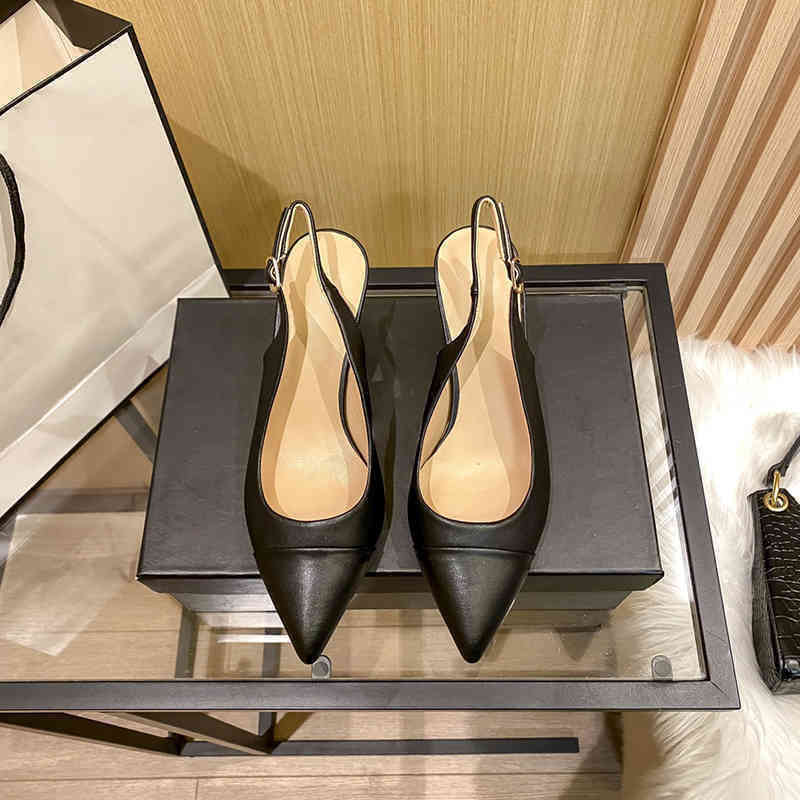 

Sandals Summer Sandal Black Flip Flops For Women High Heels Designer Fashion Pointed Stiletto Pumps Color Matching