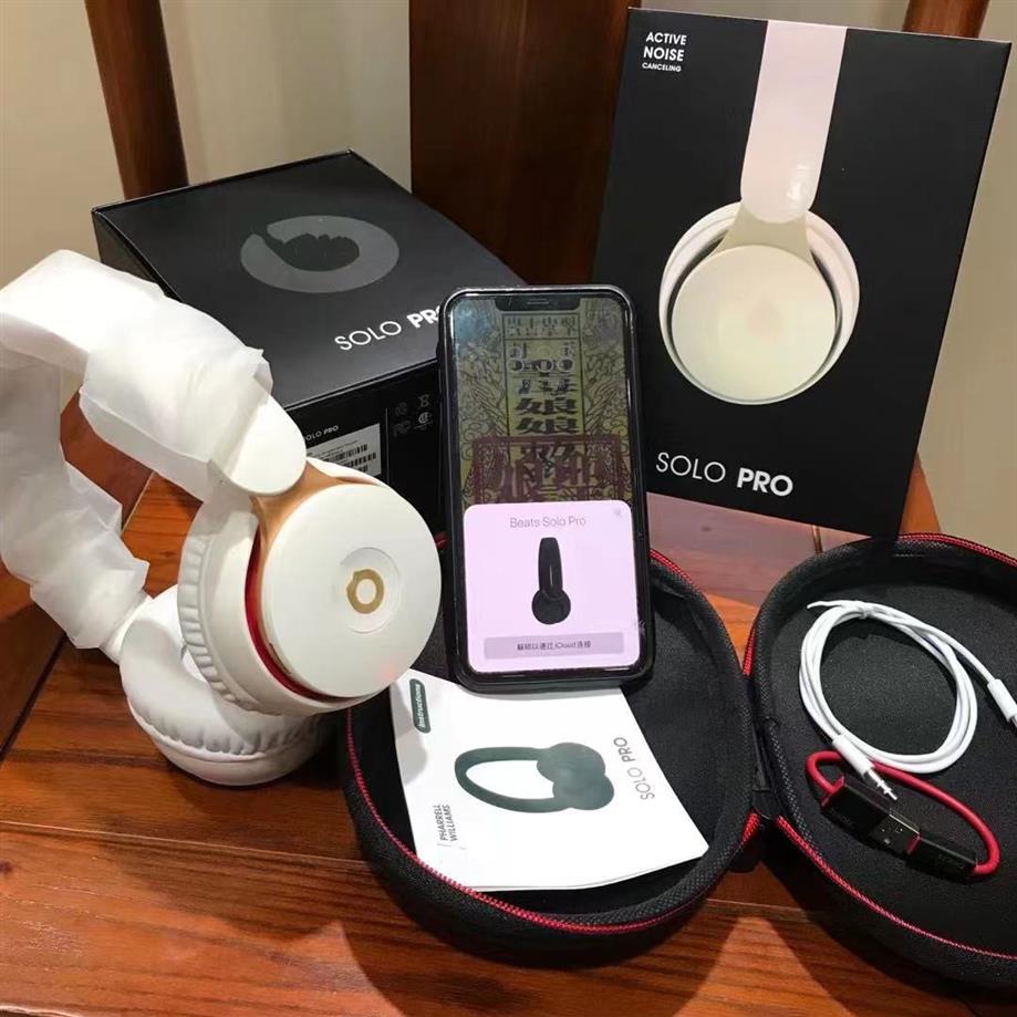 

forbeats headphones beats SOLO PRO wireless bluetooth headphones subwoofer headphone with retail box support popup2982, Grey