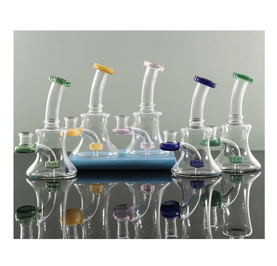 

2022 latest arrival Hookahs Glass Water Bongs Colorful Pipes Heady Mini Pipe Dab Rigs Small Bubbler Beaker recycle bong