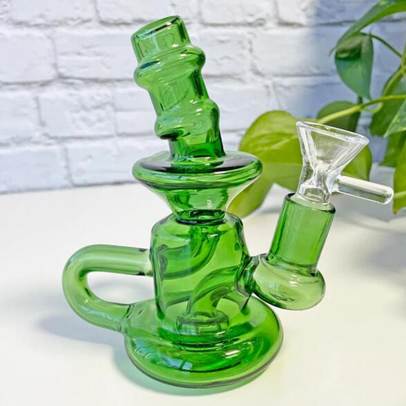 

Mini Hookah Multicolor Glass Water Bongs Recyler Dab Rigs 14.4 mm Bowl