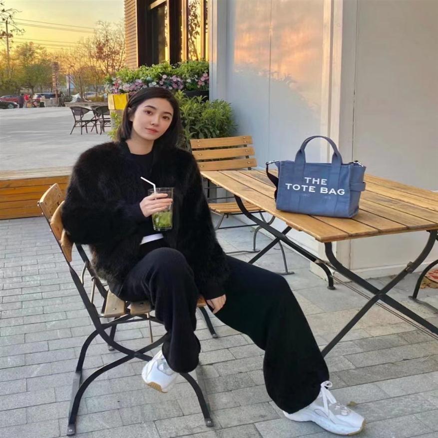 

2022 Marc Jocobs womens Totes Bags Designers shopping bag Shoulder Crossbody small Big Letter Patchwork Knitting Handbag 24cm 32cm318e, Black