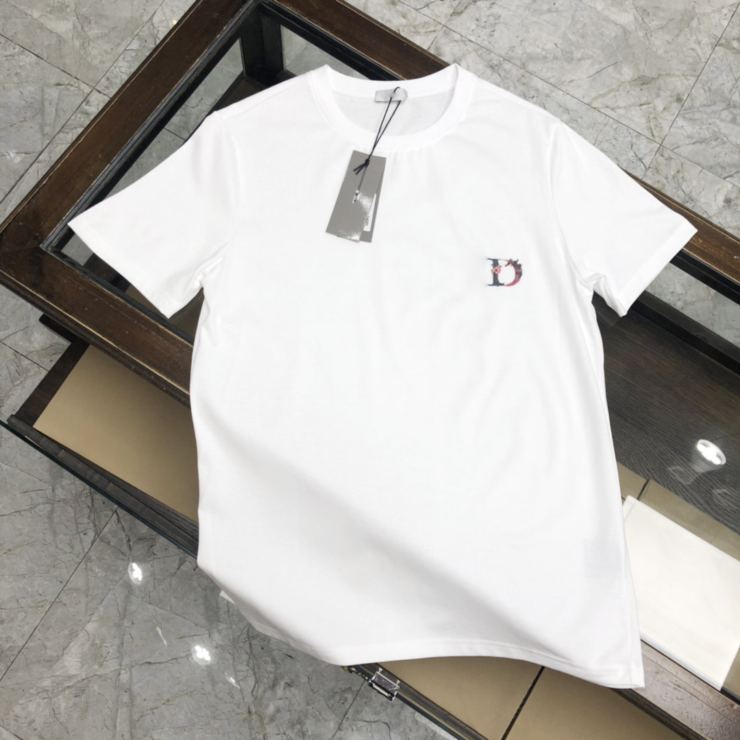 

Oblique print T Shirt short Tee short sleeve high quality Graphic Tees Men Tshirt hip hop trend hoodie Fashion Clothing CD pattern Embroidered letters Tshirts, Make up for price