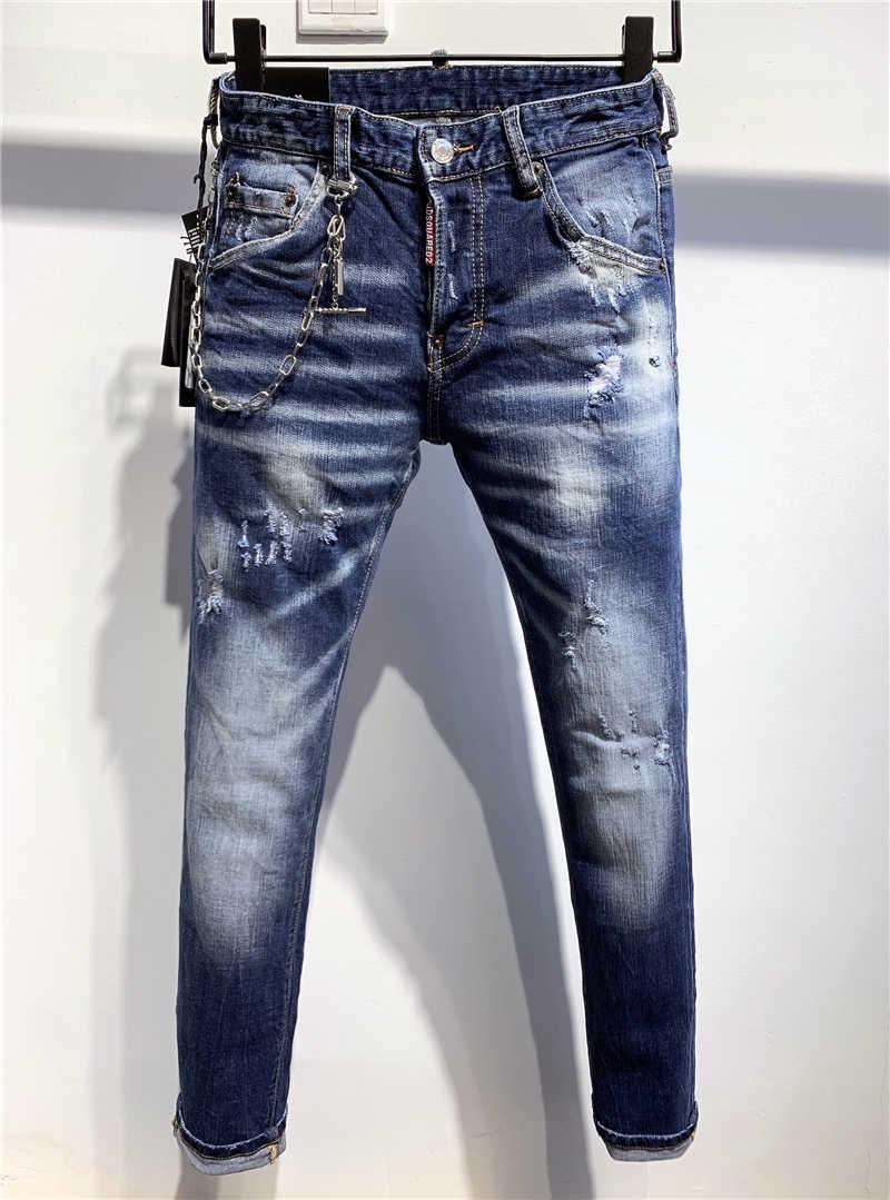 

FW20 New Arrival Top Quality Brand Designer Men Denim Cool Guy Jeans Embroidery Pants Fashion dsquared2 Holes Trousers Italy ZDK DSQUAREDs DSQ2s DSQs, 9707