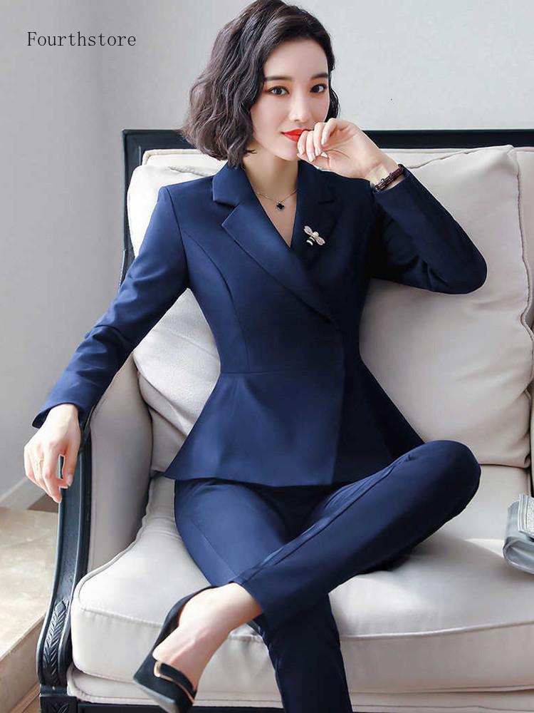 

Women' Two Piece Pants Business Suits Women Office Work Uniform Design Blazer Set Autumn Winter Formal 2 Professional Clothes 2022, Black
