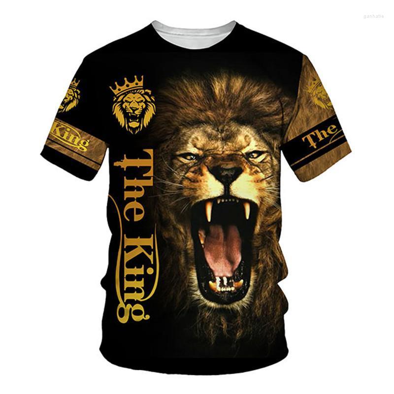 

Men's T-Shirts Animal Lion 3D Men T Shirt Summer Streetwear Trendy Round Neck Short Sleeve Clothing Tops Tee Oversized Male XXS-6XLMen's, Theking-52601