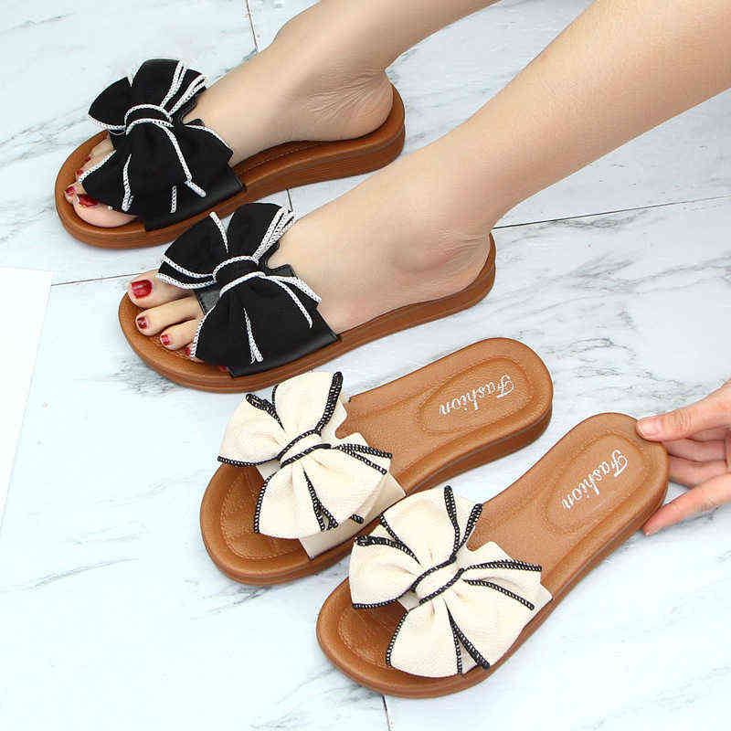 

Slippers Women Wear Fashion Thick Soled and Versatile Medium Heel Net Red Sandals in 2022 Summer, Bcs four leaf flower (black)