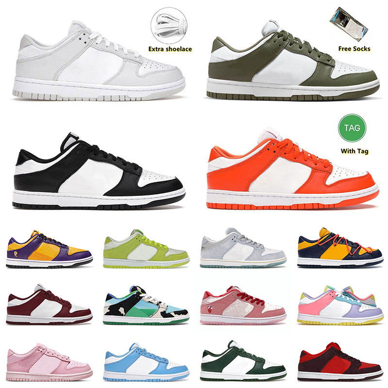 

High Quality 2022 Skate Low Sneakers Casual Shoes Photon Dust Medium Olive Syracuse Cherry Unc Graffiti Navy Coast for Men Women Tennis Trainers Eur 36-48, A49 36-45