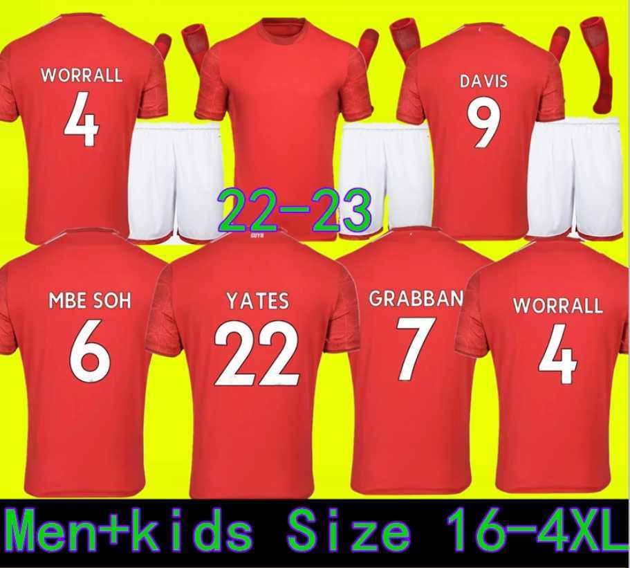 

22 23 GRABBAN Soccer Jerseys Johnson Surridge 2022 2023 Forest home Awoniyi AMEOBI MIGHTEN KROVINOVIC Zinckernagel Yates Football, 22/23 home