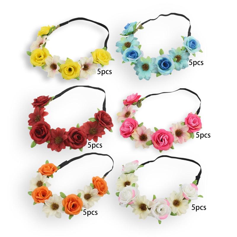 

Headpieces Pieces Boho Style Bride Headband Wreath Headdress Flower For Party Formal OccasionHeadpieces