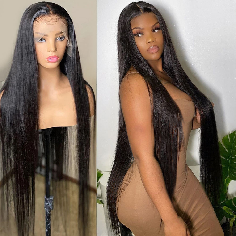 

Costume Accessories 30 40 inch Bone Straight 13x4 13x6 360 Transparent Frontal Human Hair Wigs Preplucked Brazilian 5x5 Lace Closure Wig Bla, 5x5 lace wig