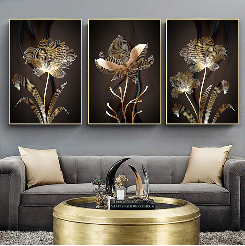 

Moderna linea astratta minimalista pittura floreale su tela Cuadros poster e stampe immagine da parete scandinava per soggiorno
