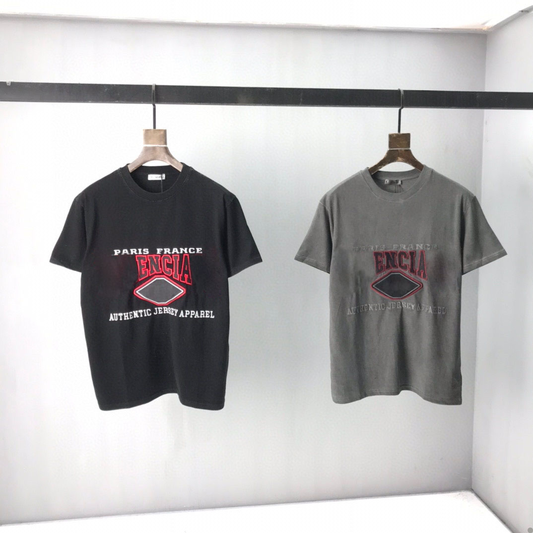 

22SS Designer Letter Printed T Shirts Tee Sweatshirt Fashion High Street Short Sleeves Summer Casual T-Shirt Breathable Men Women Crew Neck Tees Dresses for Wo 19-091, Black