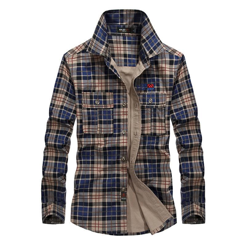 

Men's Casual Shirts 2022 Autumn;s Plaid 100% Cotton Long Sleeve Shirt Camisa Masculina Flannel Business Dress Men, White;black