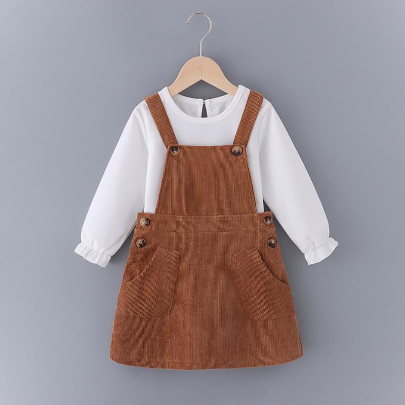 

Clothing Sets Summer Clothes Girls Tshirt Dress Girl Solid Color For Casual Style Baby ClothesClothing, Y4j8039