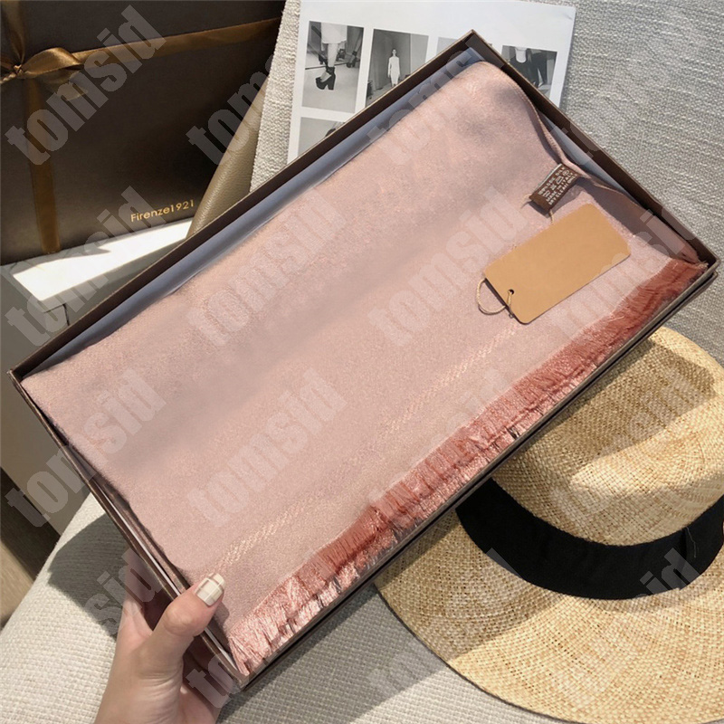 Mode Luxe Soie Pashmina Designer Écharpe Pour Femmes Hommes Designers Foulards Marque Classique Double Lettres Laine Écharpes Doux Châle 8 Couleu