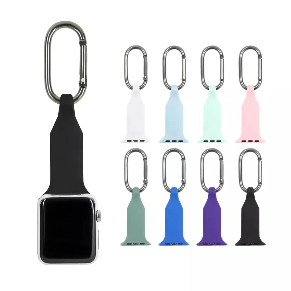 

Silicone Strap For Apple Watch 7/6/SE/5/4 45mm 41mm 40MM 44MM Straps Carabiner Band iwatch 3/2/1 38MM 42MM Band Nurse Brooch Watchband
