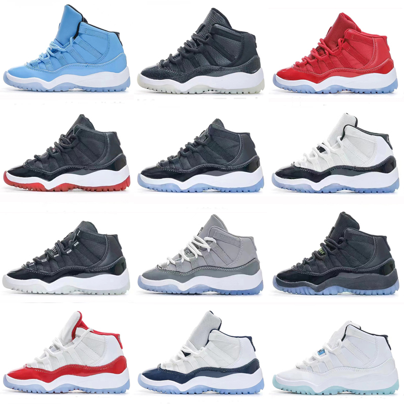 

Cherry Jumpman 11 11s Kids Baskeball Shoes For Toddlers Boys Girls Children Outdoor Sports Sneakers University Blue Cool Grey Space Jam Concord Bred TD PS GS Trainers, As shown 5