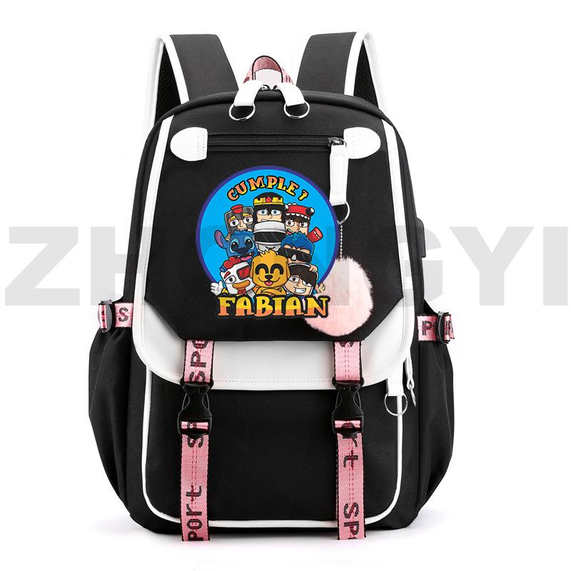 

Backpack Travel Compadretes Game Mikecrack Backpacks Los Compas Daily Canvas Korean Bag For Women Year Gift Cute Cartoon Kids Bookbag, Mikecrack12