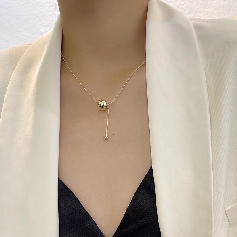 

Pendant Necklaces Vintage Bead Simple For Women Gothic Chain Necklace Jewlery CharmsPendant