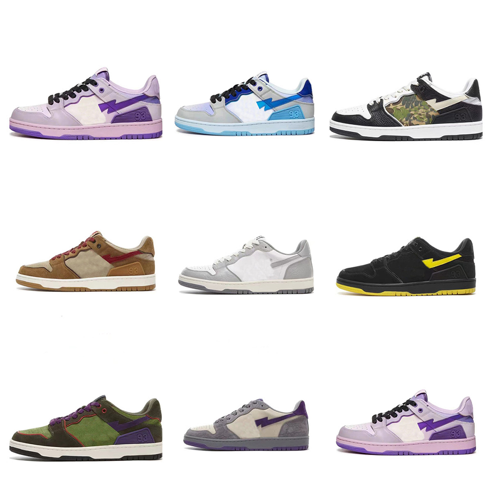 

Designer Bapestar SK8 Mens Casual Shoes luxury Skateboard Tide Sneakers Trendy Unisex Classic Womens Trainers Camouflage stick Grey Black White Planet of The Apes