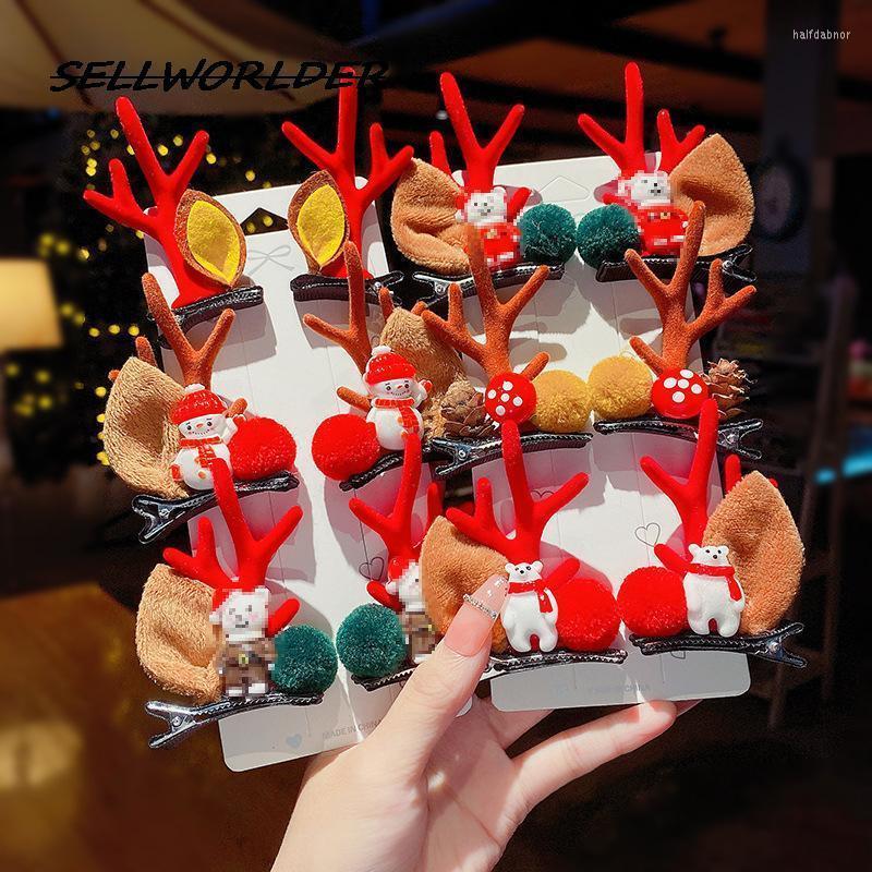 

Hair Clips & Barrettes 2022 Ins Christmas Headdress Elk Hairpin Clip Hairband Cute Girl's Accessories Half22