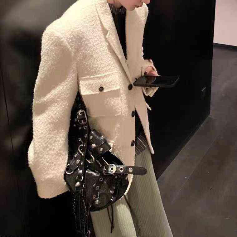 

Designer bags baleciga's luxury leisure bags woman's handbag underarm VS1W, Black