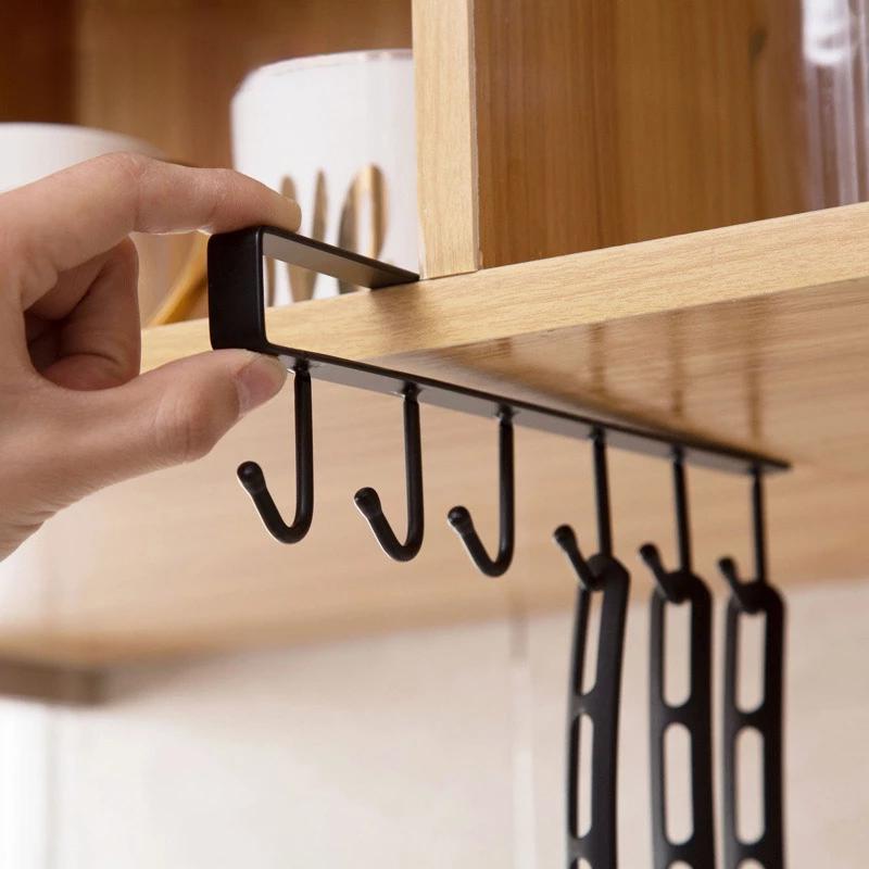 

Hooks & Rails Ashowner Bearing Stronger Free Of Punch Storage Shelf Hanging Cap Paper Shelves Kitchen Iron Multifunction Hanger - 1 Piece