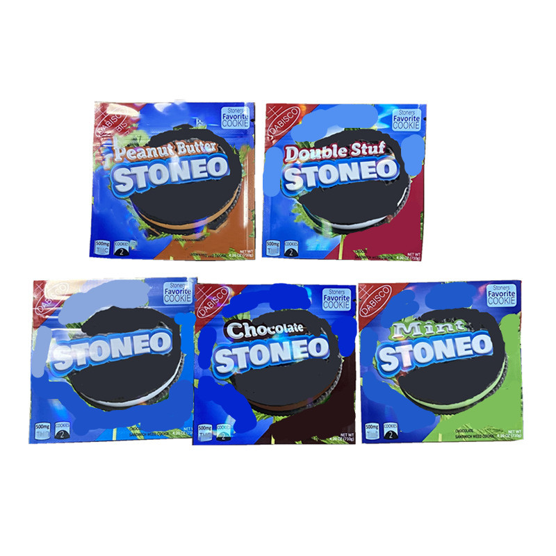 

500mg stoneo double stuff cookie packaging bags cookies chocolate mint mylar peanit butter Original flavor packing pack plastic package bag