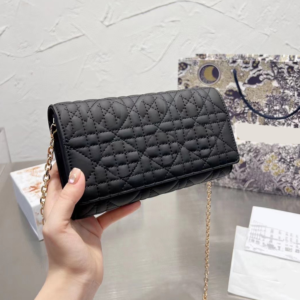 

Women Bag New Cross body Fashion shoulder bag handbags hangbag WOC 6-color Chain Leather wear-resistant texture of detachable messenger belt card slot With Box