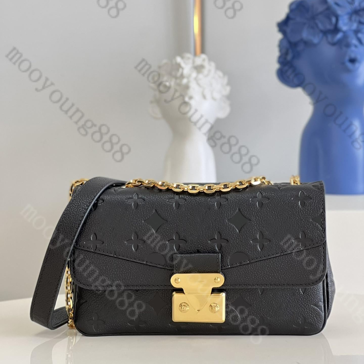 

10A top tier Quality Luxury designers Black Embossed Womens Bag Marceau Handbag Envelope Quilted Purse Flap Bag Real Leather Canvas Shoulder Gold Chain Bags With Box, Upload pics to contact us